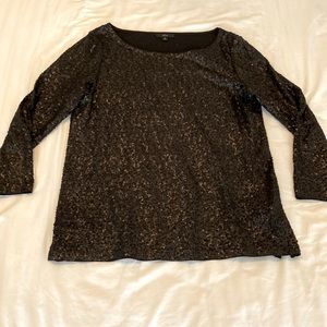 J. Crew black sequin shirt